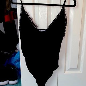 Black lace bodysuit
